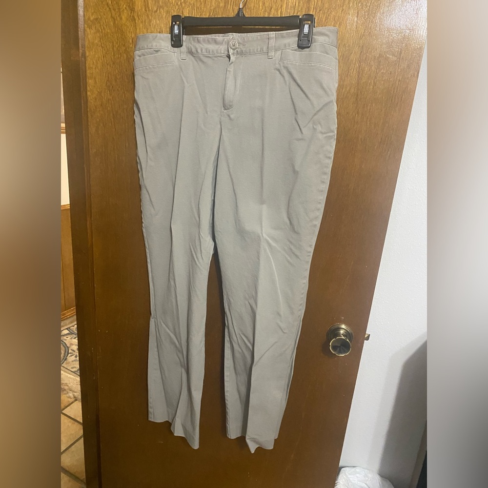 Beige straight leg pants.  Size 16.  Coldwater Creek brand